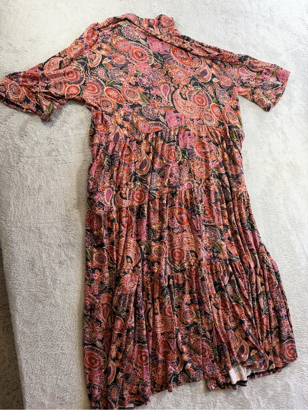 NATURAL LIFE Burnt Orange Paisley Maxi Dress - Picture 2 of 4